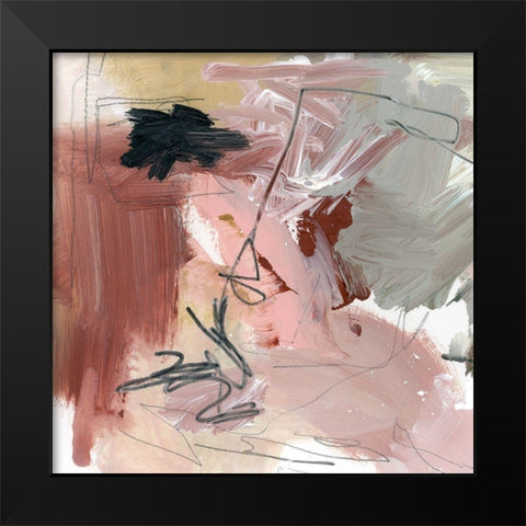 Pale Scribble II Black Modern Wood Framed Art Print by Parker, Jennifer Paxton
