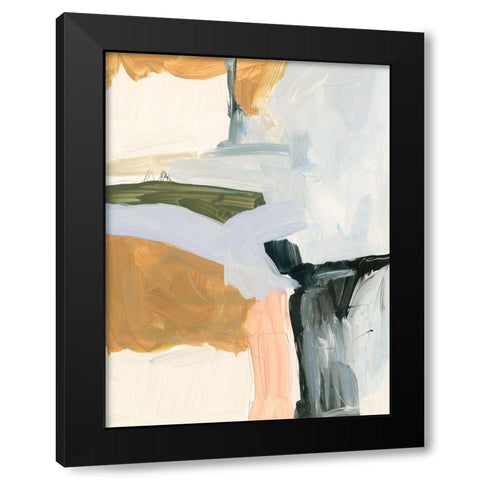 Palette Meld II Black Modern Wood Framed Art Print with Double Matting by Barnes, Victoria