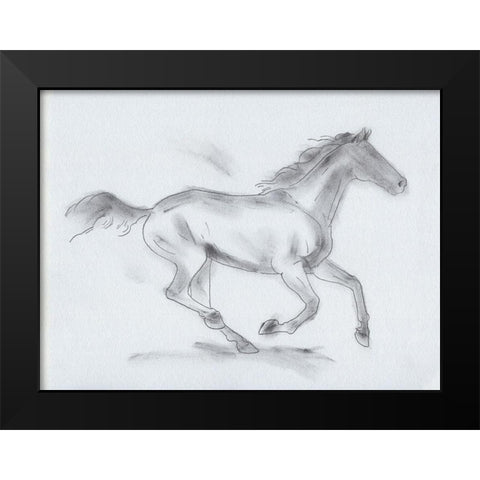 Smoke Stallion I Black Modern Wood Framed Art Print by Green, Jacob