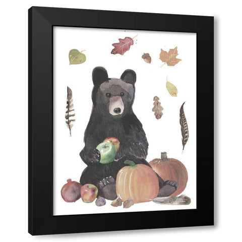 Cute Autumn Forest I Black Modern Wood Framed Art Print by Longley, Alicia