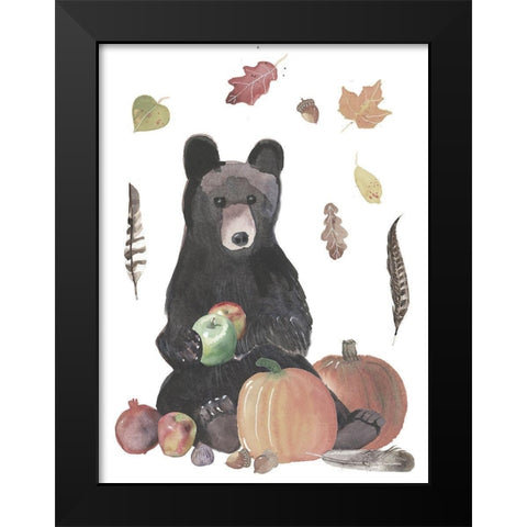 Cute Autumn Forest I Black Modern Wood Framed Art Print by Longley, Alicia