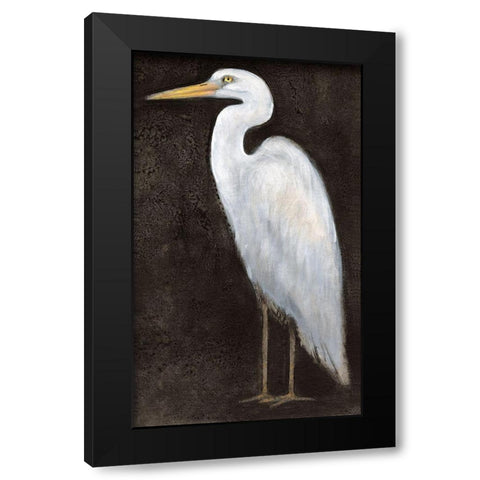 White Heron Portrait II Black Modern Wood Framed Art Print with Double Matting by OToole, Tim