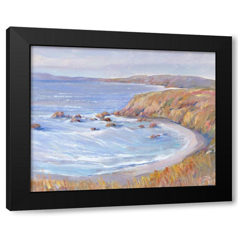 Along the Coast II Black Modern Wood Framed Art Print with Double Matting by OToole, Tim