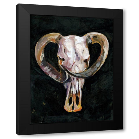 Horned Skull II Black Modern Wood Framed Art Print by Parker, Jennifer Paxton