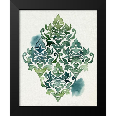 Algae and Azule Motif I Black Modern Wood Framed Art Print by Popp, Grace