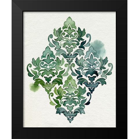 Algae and Azule Motif II Black Modern Wood Framed Art Print by Popp, Grace