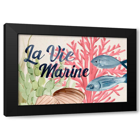 Pastel Mer I Black Modern Wood Framed Art Print by Warren, Annie