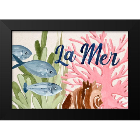Pastel Mer III Black Modern Wood Framed Art Print by Warren, Annie