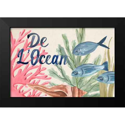 Pastel Mer IV Black Modern Wood Framed Art Print by Warren, Annie