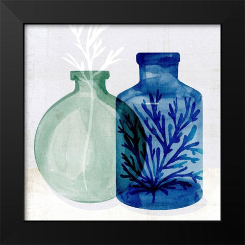 Sea Glass Vase II Black Modern Wood Framed Art Print by Warren, Annie