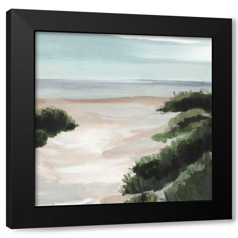Beach Path II Black Modern Wood Framed Art Print by Warren, Annie