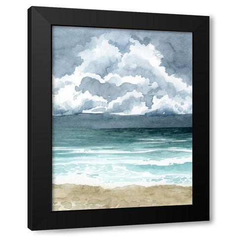 South Beach Storm II Black Modern Wood Framed Art Print with Double Matting by Popp, Grace