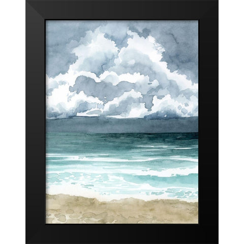 South Beach Storm II Black Modern Wood Framed Art Print by Popp, Grace