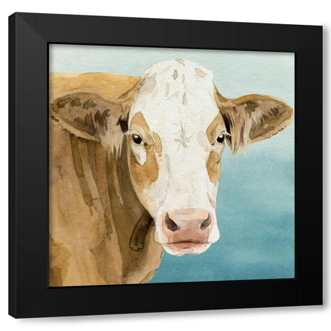 Hereford Stare I Black Modern Wood Framed Art Print with Double Matting by Popp, Grace