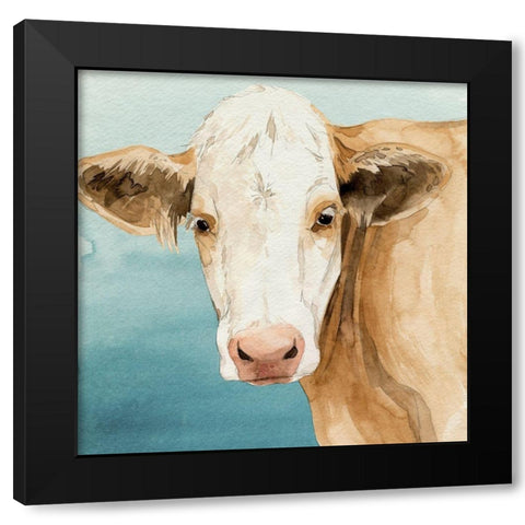 Hereford Stare II Black Modern Wood Framed Art Print with Double Matting by Popp, Grace