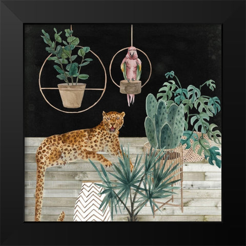 Jungle Home I Black Modern Wood Framed Art Print by Wang, Melissa