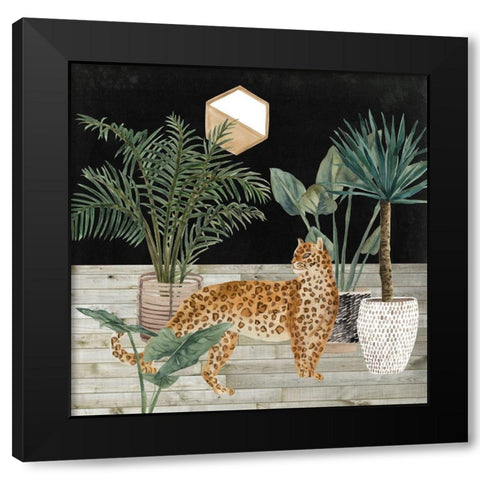Jungle Home IV Black Modern Wood Framed Art Print with Double Matting by Wang, Melissa