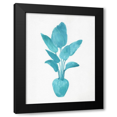 Watercolor House Plant II Black Modern Wood Framed Art Print by Green, Jacob
