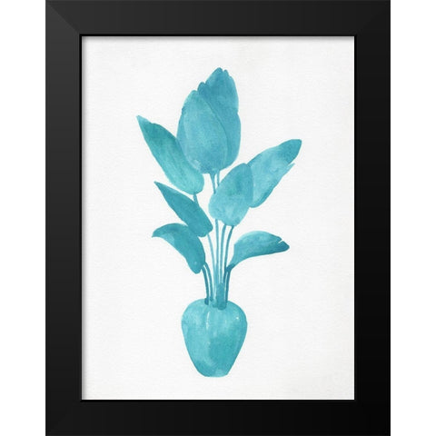 Watercolor House Plant II Black Modern Wood Framed Art Print by Green, Jacob