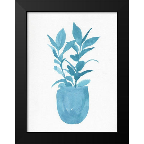 Watercolor House Plant III Black Modern Wood Framed Art Print by Green, Jacob