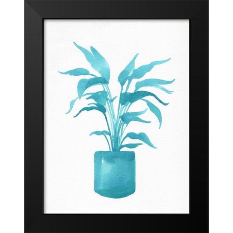 Watercolor House Plant IV Black Modern Wood Framed Art Print by Green, Jacob