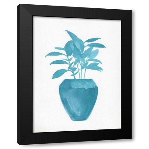 Watercolor House Plant V Black Modern Wood Framed Art Print by Green, Jacob