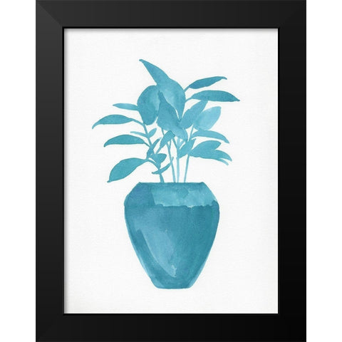 Watercolor House Plant V Black Modern Wood Framed Art Print by Green, Jacob