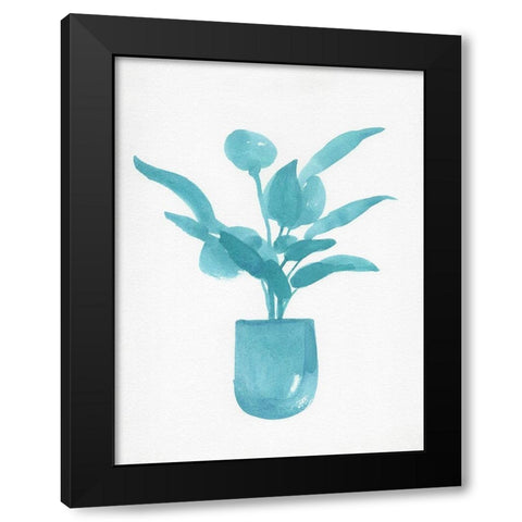 Watercolor House Plant VI Black Modern Wood Framed Art Print by Green, Jacob