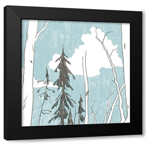 Westwood II Black Modern Wood Framed Art Print with Double Matting by Green, Jacob