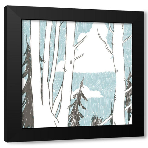 Westwood IV Black Modern Wood Framed Art Print with Double Matting by Green, Jacob
