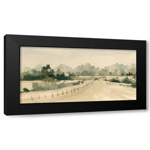 Rural Roads II Black Modern Wood Framed Art Print by Caroline, Emma