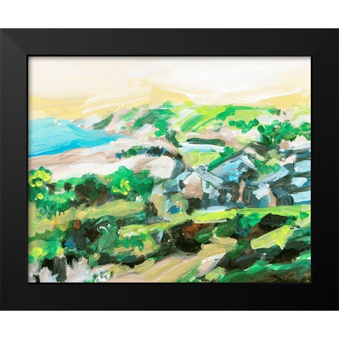 Spring Village I Black Modern Wood Framed Art Print by Wang, Melissa