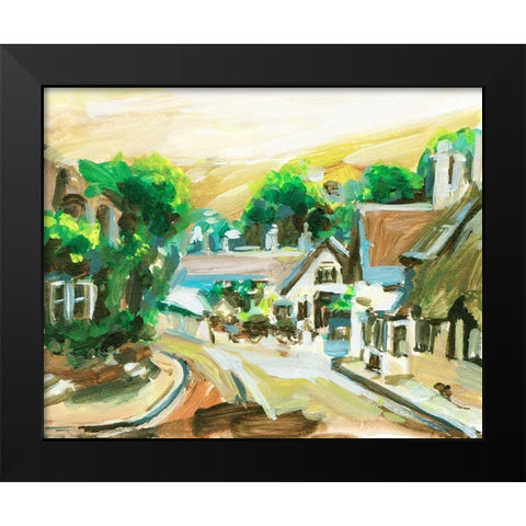 Spring Village II Black Modern Wood Framed Art Print by Wang, Melissa