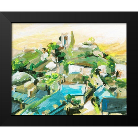 Spring Village III Black Modern Wood Framed Art Print by Wang, Melissa