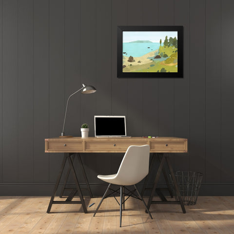 Coastal Inlet II Black Modern Wood Framed Art Print by Green, Jacob