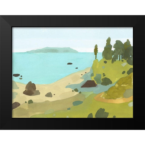 Coastal Inlet II Black Modern Wood Framed Art Print by Green, Jacob