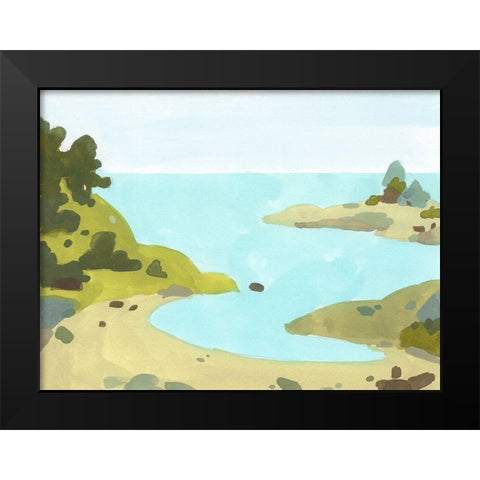 Coastal Inlet IV Black Modern Wood Framed Art Print by Green, Jacob