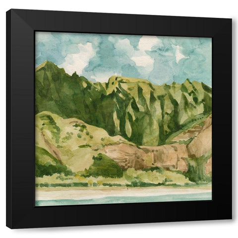 Tropicana III Black Modern Wood Framed Art Print by Caroline, Emma