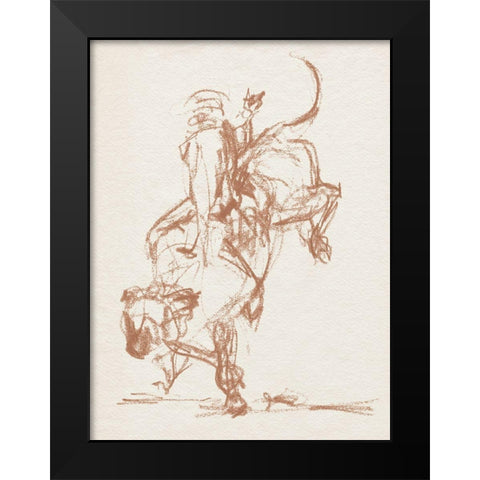 Rodeo Gestures in Sepia II Black Modern Wood Framed Art Print by Parker, Jennifer Paxton