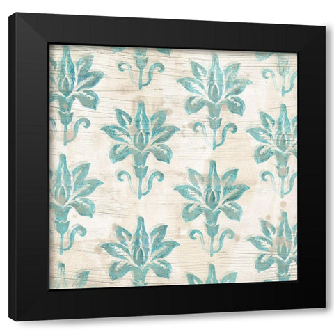 Serene Cerulean I Black Modern Wood Framed Art Print with Double Matting by Vess, June Erica