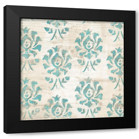 Serene Cerulean IX Black Modern Wood Framed Art Print by Vess, June Erica