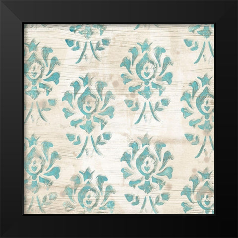 Serene Cerulean IX Black Modern Wood Framed Art Print by Vess, June Erica