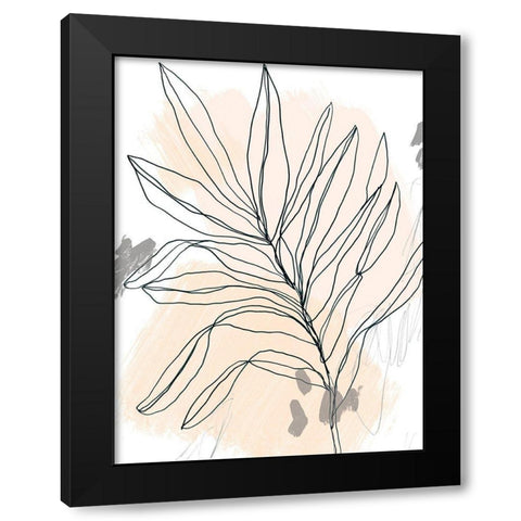 Palm Sketchbook II Black Modern Wood Framed Art Print by Vess, June Erica
