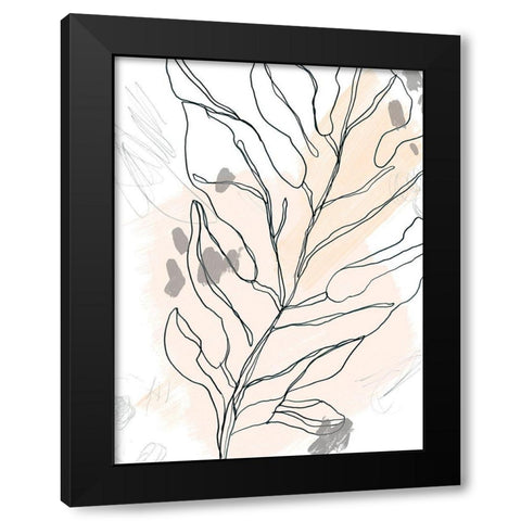 Palm Sketchbook III Black Modern Wood Framed Art Print by Vess, June Erica