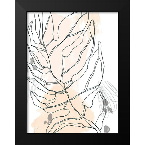 Palm Sketchbook IV Black Modern Wood Framed Art Print by Vess, June Erica
