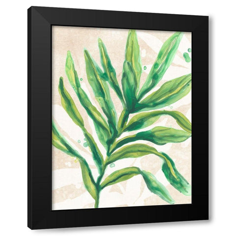 Parchment Palms I Black Modern Wood Framed Art Print with Double Matting by Vess, June Erica