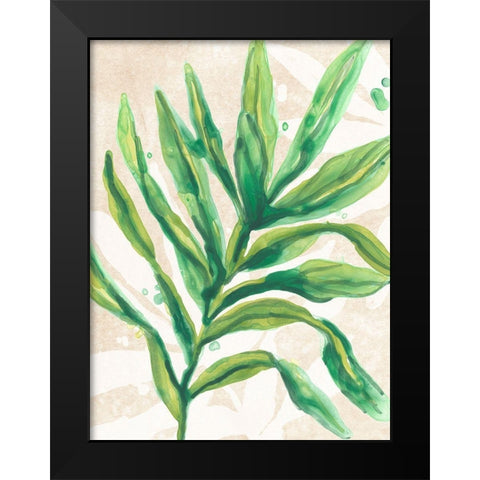 Parchment Palms I Black Modern Wood Framed Art Print by Vess, June Erica