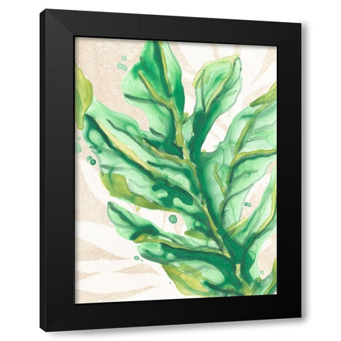 Parchment Palms IV Black Modern Wood Framed Art Print with Double Matting by Vess, June Erica