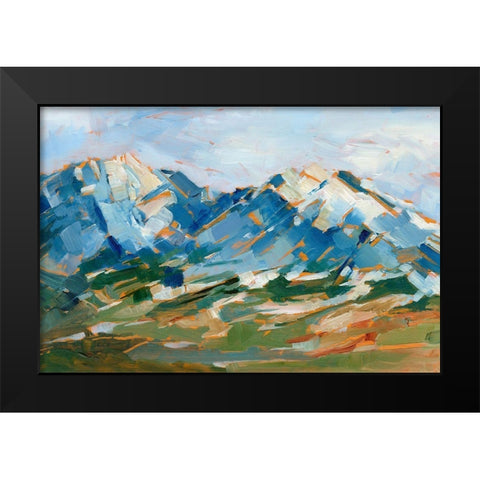 Blue Mountain Peaks I Black Modern Wood Framed Art Print by Harper, Ethan