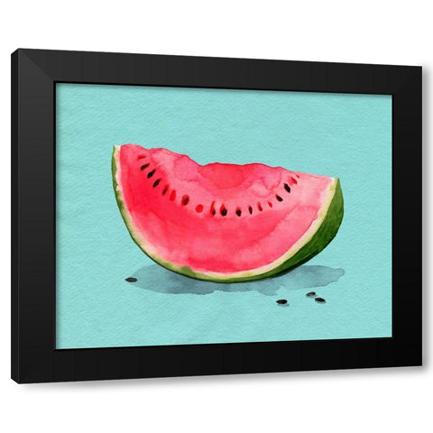 Summer Watermelon I Black Modern Wood Framed Art Print with Double Matting by Popp, Grace